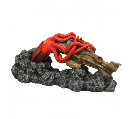 Aqua Della Aquariendekoration - Steampunk Krake - S - 16,7x8x8,2 cm