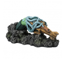 Aqua Della Aquariendekoration - Steampunk Krake - S - 16,7x8x8,2 cm
