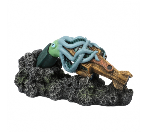 Aqua Della Aquariendekoration - Steampunk Krake - S - 16,7x8x8,2 cm