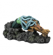 Aqua Della Aquariendekoration - Steampunk Krake - S - 16,7x8x8,2 cm