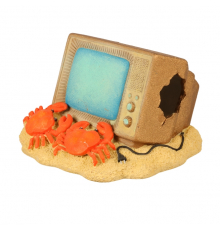 Aqua Della Aquariendekoration - leuchtender Fernseher