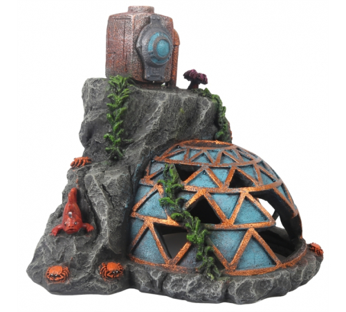 Aqua Della Aquariendekoration - Steampunk Basis Action Air - S - 16,2x13,7x14,4 cm