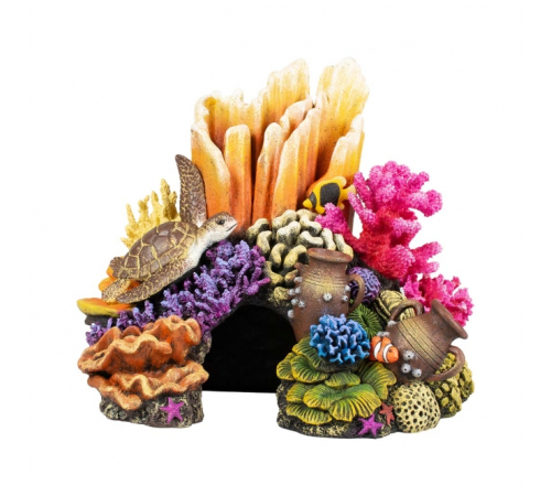 Aqua Della Aquariendekoration - Korallenhöhle gerade - L - 31x17,5x28 cm