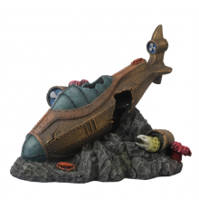 Aqua Della Aquariendekoration - Steampunk versunkenes U-Boot - L - 28,8x17,5x25,8 cm
