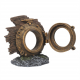 Aqua Della Aquariendekoration - Steampunk Bullauge - S - 9,2x5,3x8,5 cm