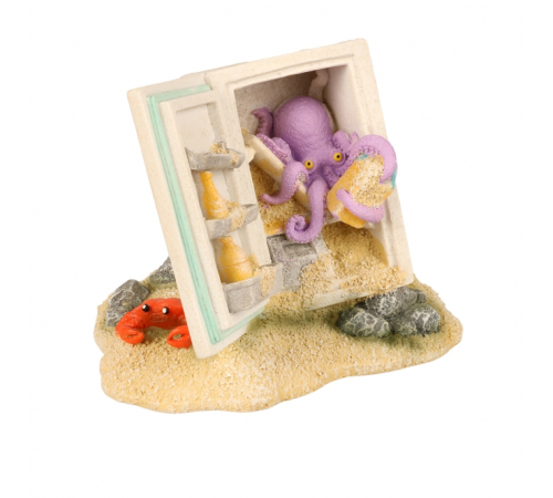 Aqua Della Aquariendekoration - leuchtender Kühlschrank