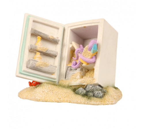 Aqua Della Aquariendekoration - leuchtender Kühlschrank