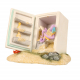 Aqua Della Aquariendekoration - leuchtender Kühlschrank