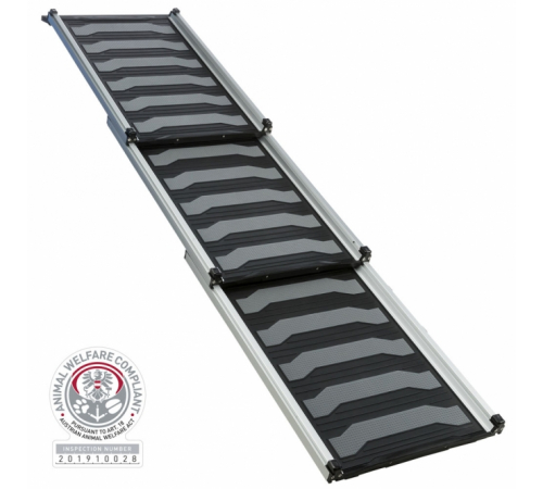 Trixie 3-fach Teleskop-Rampe, Aluminium/TPR