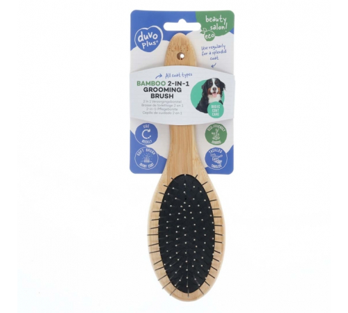 Duvoplus Bamboo 2-in-1 Pflegebürste - 20x6cm
