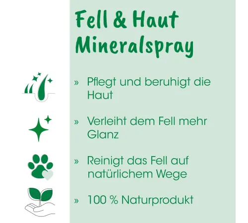 Natürliches Fellpflegemittel - cdVet Fell & Haut Mineralspray 100 ml