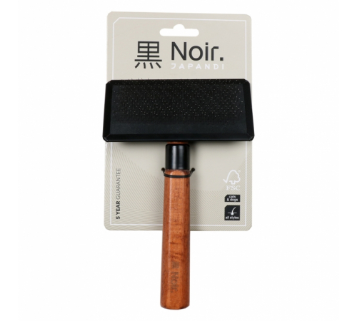 EBI Noir Japandi Slicker-Bürste - L - 18,5 x 11,5 x 3cm
