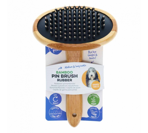 Duvoplus Bamboo Massagebürste für Hunde