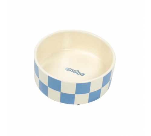 EBI Coockoo Futternapf Checkmate! - blau/weiß - 1150ml-18x18x7cm