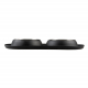 Duvoplus Dinner-Set Gummi - schwarz - 2 x 420ml
