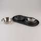 Duvoplus Dinner-Set Gummi - schwarz - 2 x 420ml