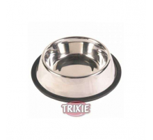 Trixie Edelstahlnapf mit Gummiring - 2,7 l