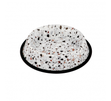 Duvoplus Edelstahlnapf Deco fix terrazzo look - 1000ml / 25,8x25,8x5,1cm