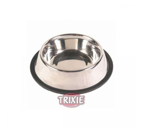 Trixie Edelstahlnapf mit Gummiring - 0,7 l