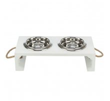 Trixie BE NORDIC Napf-Set, MDF/Edelstahl - 2 x 0,9 l