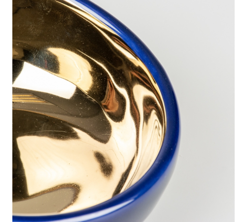 Duvoplus Futternapf Stone Obliq - blau/gold - 150ml - 13x13,5x7cm
