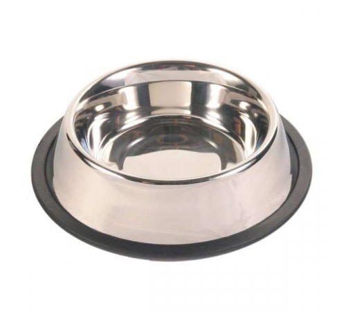 Trixie Edelstahlnapf mit Gummiring - 1,75 l