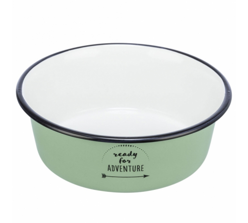 Trixie Napf aus Emaille/Edelstahl - ready for adventure - 0,3 l/ø 12 cm