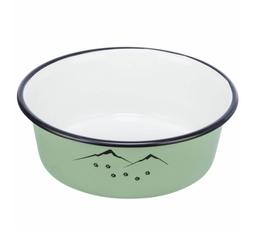 Trixie Napf aus Emaille/Edelstahl - ready for adventure - 0,3 l/ø 12 cm