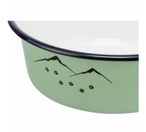 Trixie Napf aus Emaille/Edelstahl - ready for adventure - 0,3 l/ø 12 cm