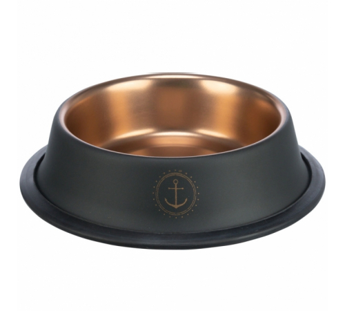 Trixie BE NORDIC Edelstahlnapf - schwarz/bronze - 0,7 l/ø 21 cm