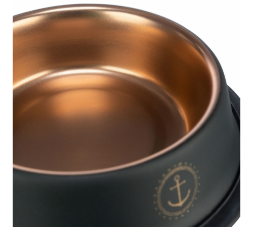 Trixie BE NORDIC Edelstahlnapf - schwarz/bronze - 0,7 l/ø 21 cm