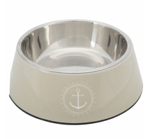 Trixie BE NORDIC Napf aus Melamin und Edelstahl - sand - 0,2 l/ø 14 cm