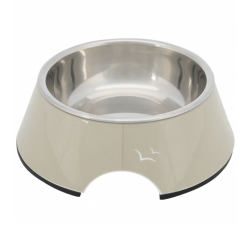 Trixie BE NORDIC Napf aus Melamin und Edelstahl - sand - 0,2 l/ø 14 cm