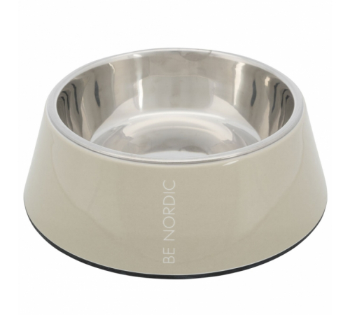 Trixie BE NORDIC Napf aus Melamin und Edelstahl - sand - 0,2 l/ø 14 cm