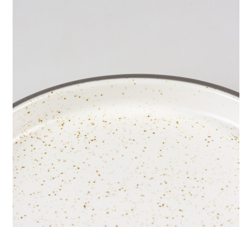 Duvoplus flacher Keramiknapf Stone Speckle - weiß