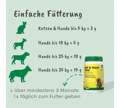 Ergänzungsfuttermittel - cdVet Fell & Haut Vital Hund & Katze 150 g