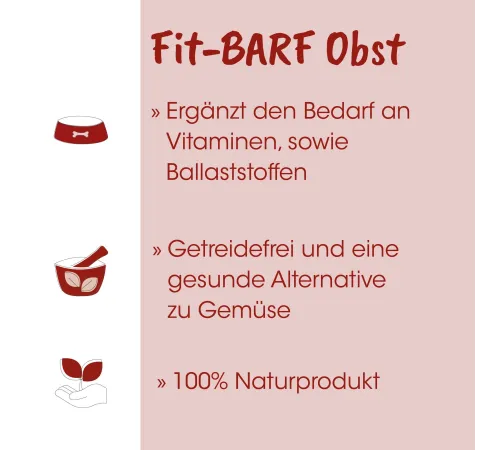 Кормовая добавка для собак и кошек - cdVet Fit-BARF Obst 350 g