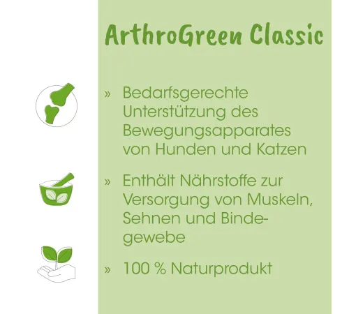 Кормовая добавка для собак и кошек - cdVet ArthroGreen Classic 345 g