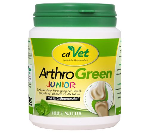 Кормовая добавка для собак и кошек - cdVet ArthroGreen Junior 80 g