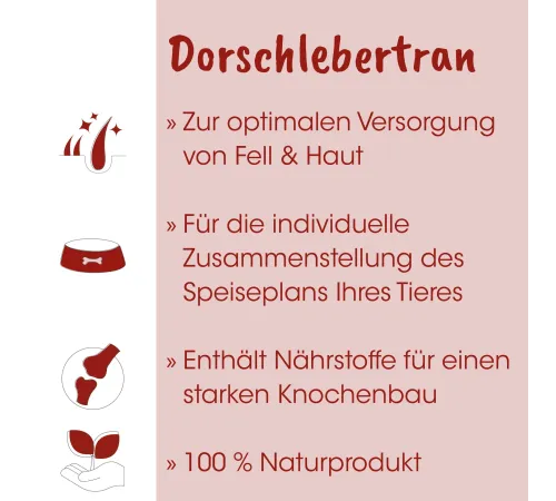 Einzelfuttermittel für Hunde & Katzen - cdVet Fit-BARF Dorschlebertran 100 ml