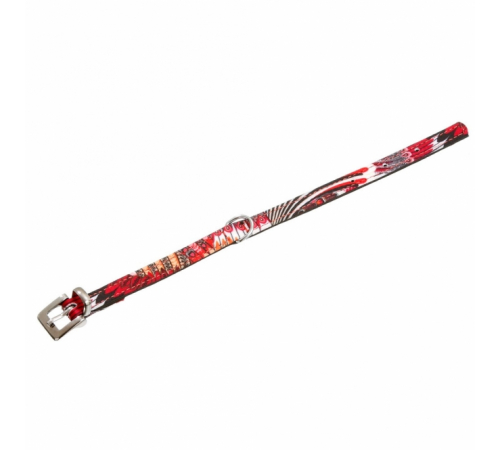 Karlie Halsband Peacock - rot/schwarz - 35 cm / 17 mm