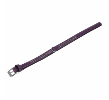 Karlie Vintage Strass Halsband - Violett - 4-reihig, 65cm/40mm