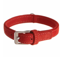 Karlie Halsband Buffalo aus Kalbsleder - Rot - 32 cm/12 mm