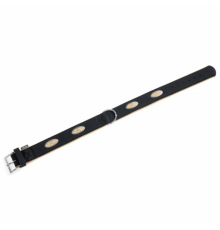 Karlie Art Buffalo Oak Halsband - Schwarz/Beige - 65cm / 40mm