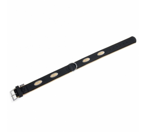 Karlie Art Buffalo Oak Halsband - Schwarz/Beige - 55cm / 30mm