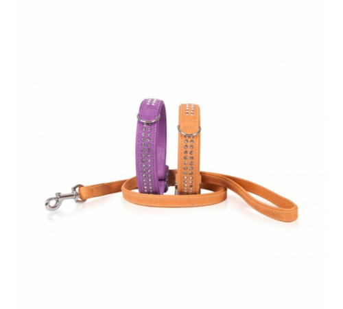 Karlie Buffalo Strass-Halsband - Violett - 2-reihig, 55cm/30mm