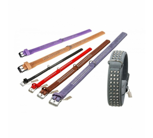 Karlie Buffalo Strass-Halsband - Violett - 2-reihig, 45cm/24mm