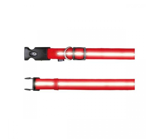 Trixie Flash Halsband - Rot - M-L: 33-50 cm