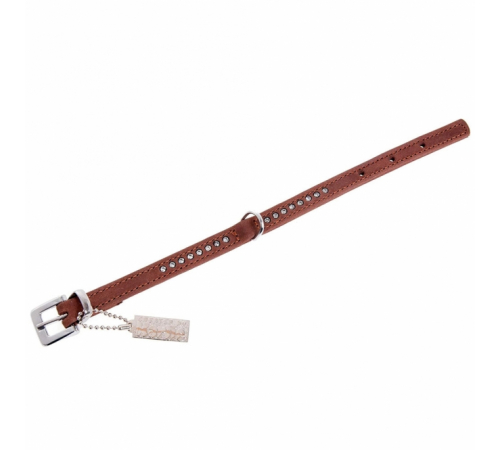 Karlie Buffalo Strass-Halsband - Braun 1-reihig, 24cm/10mm