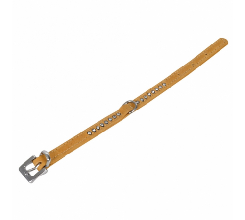 Karlie Buffalo Strass-Halsband - Hellbraun - 1-reihig, 27cm/10mm